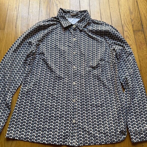 J.McLaughlin Size L Multi Geo Mod Catalina Cloth Long Sleeve Button-Up Shirt - Picture 2 of 16